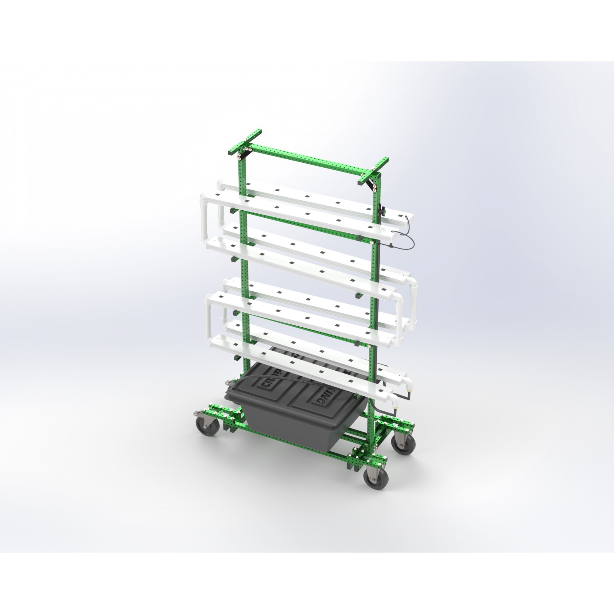 Crop King, Vertical NFT System, Plant Count 48 Channels 8 Plant Spacing 8 in, Model# NFTVERT48SYS
